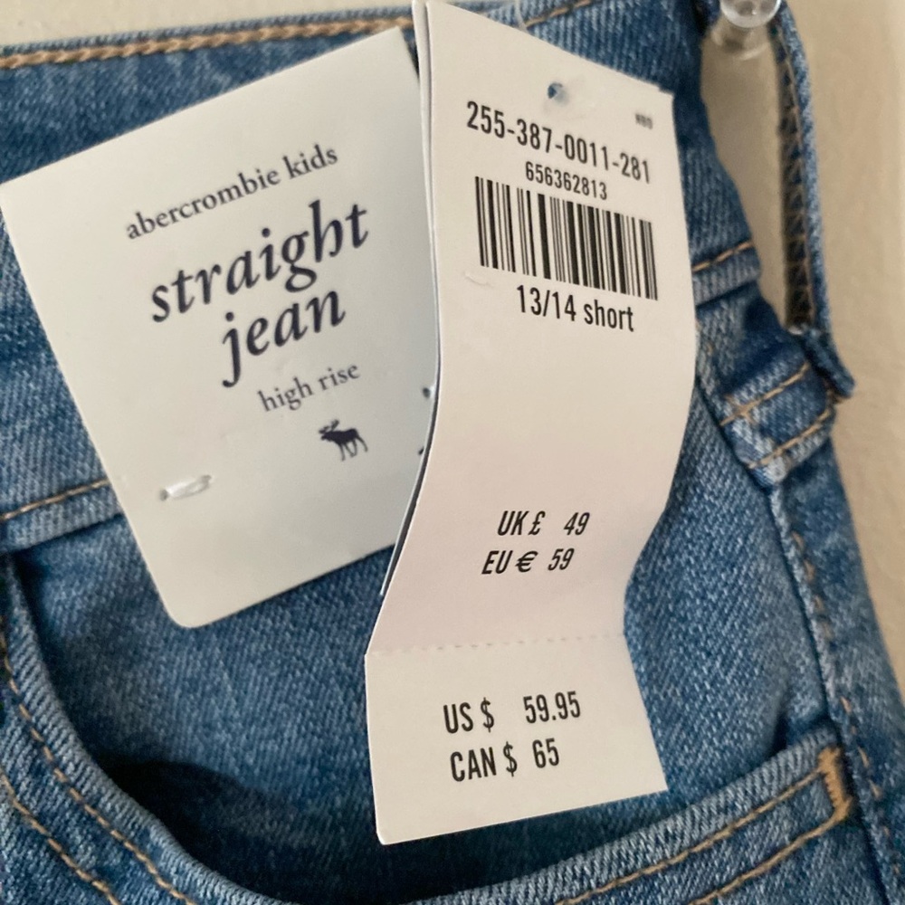 BNWT Abercrombie kids jeans size 13/14 short - Picture 3 of 5